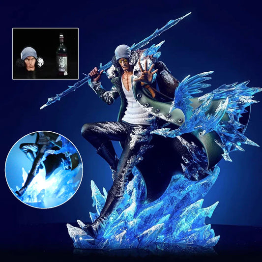 One Piece Aokiji Kuzan 30cm GK LED Figure - 2 Heads, PVC Statue Gift