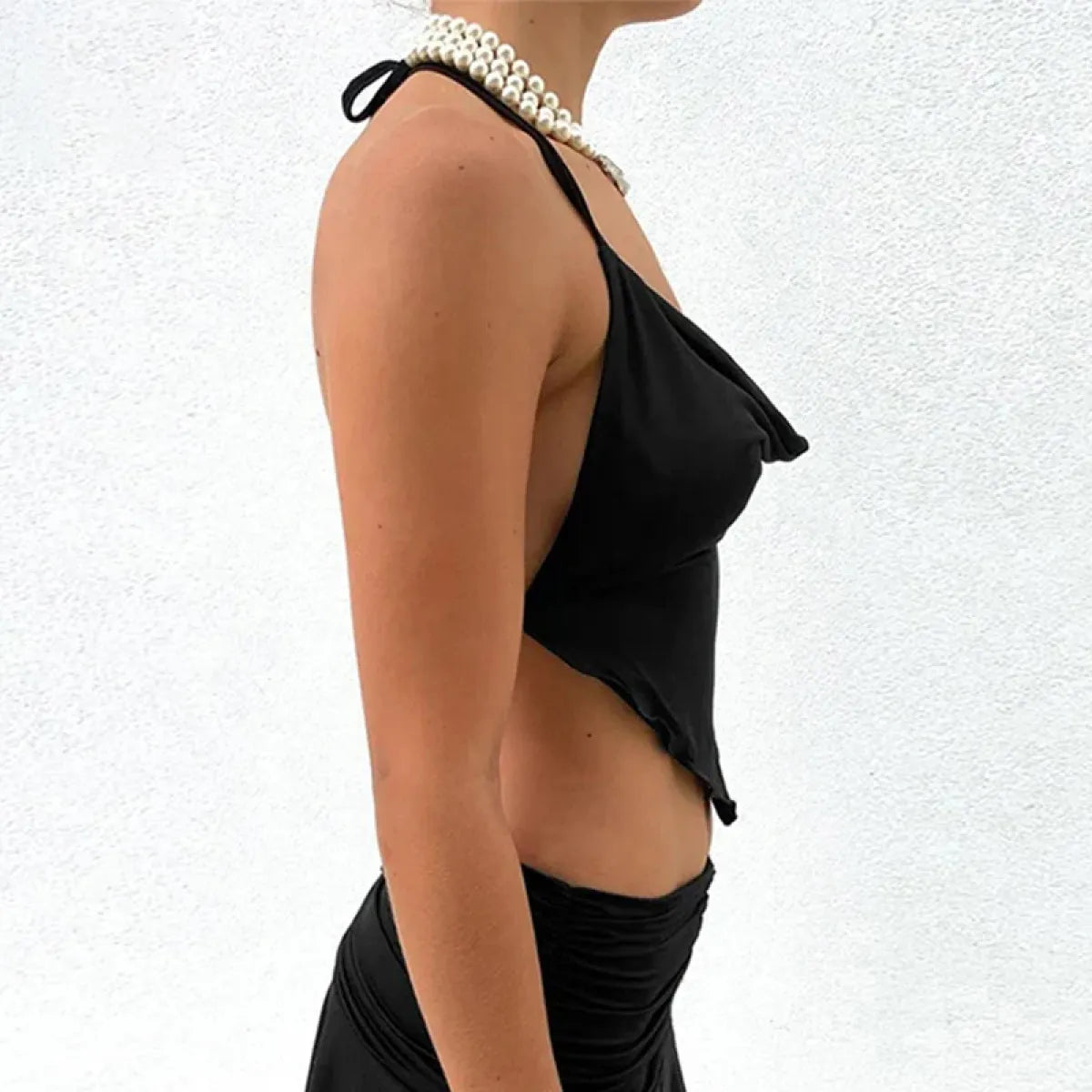 Pink Serenade Asymmetrical Tank – Chic Scalloped Edge Crop Top