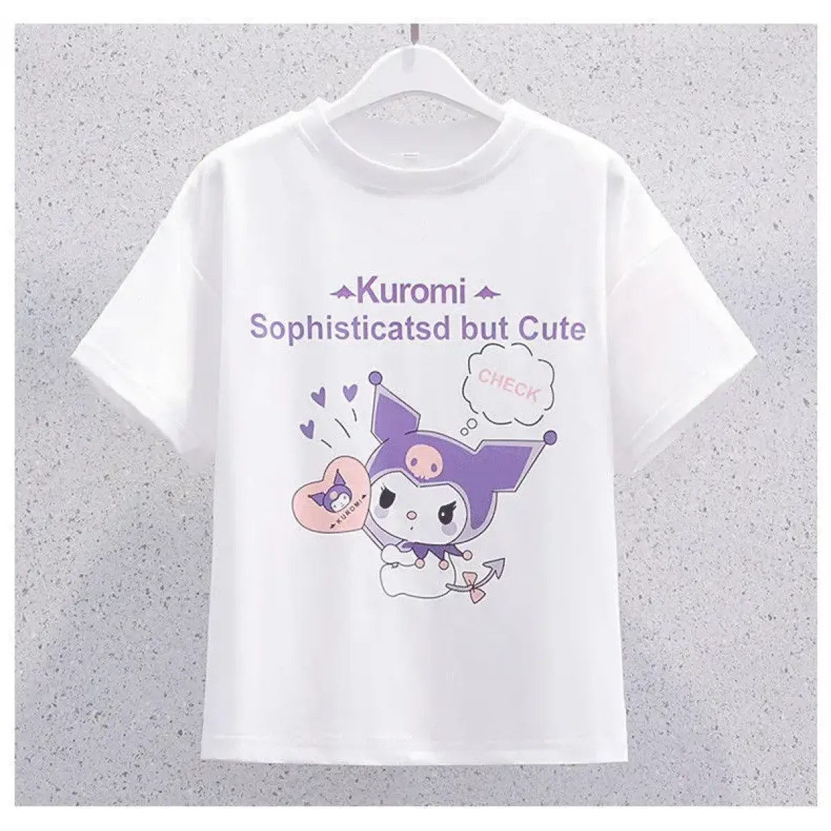 Kuromi Short-Sleeved Shirt and Pleated Skirt Set