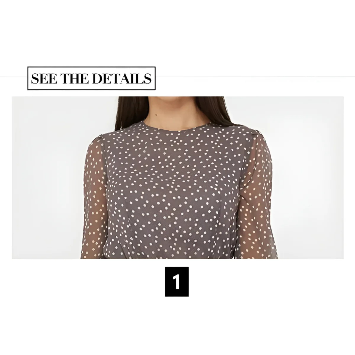 Long-Sleeved Polka Dot Dress