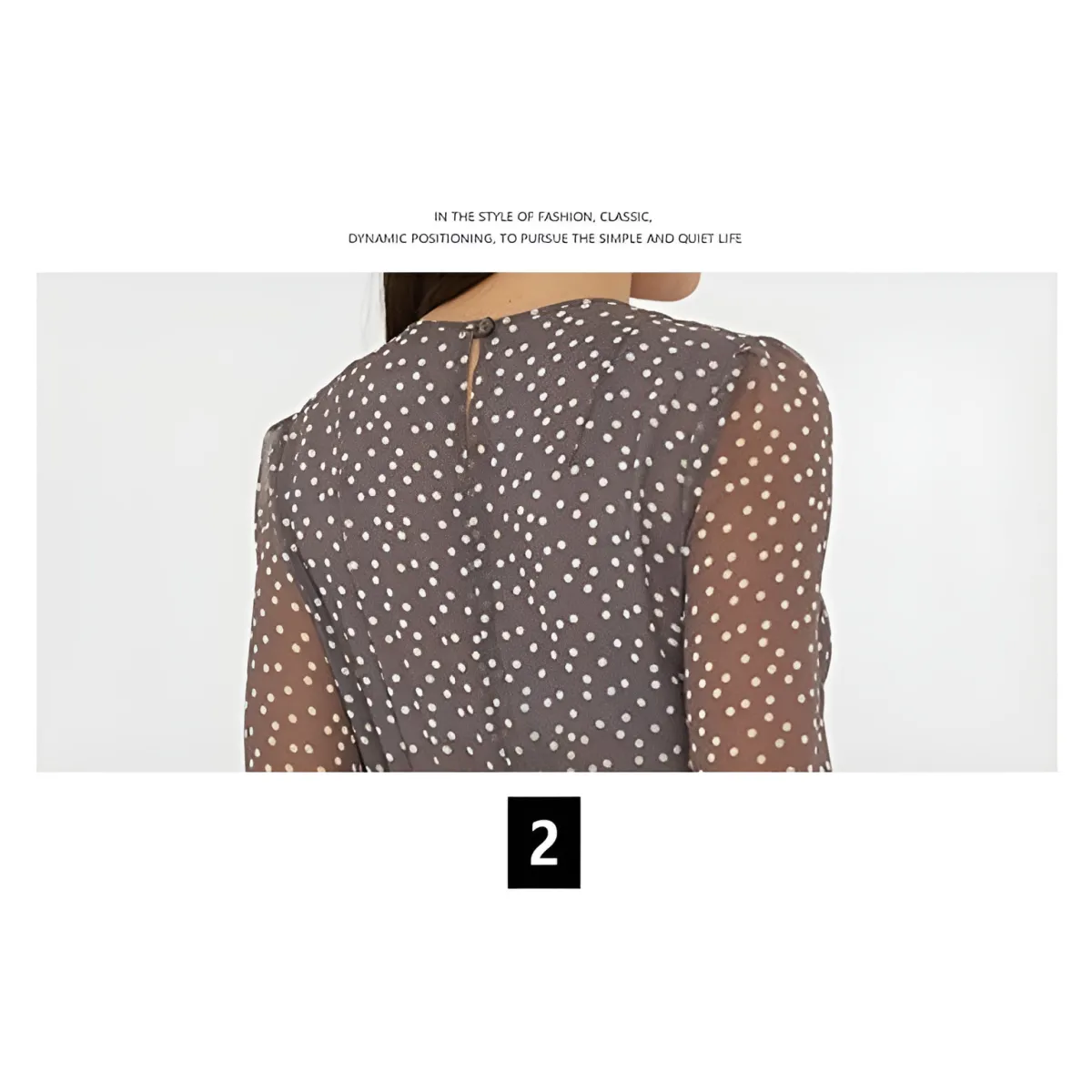 Long-Sleeved Polka Dot Dress