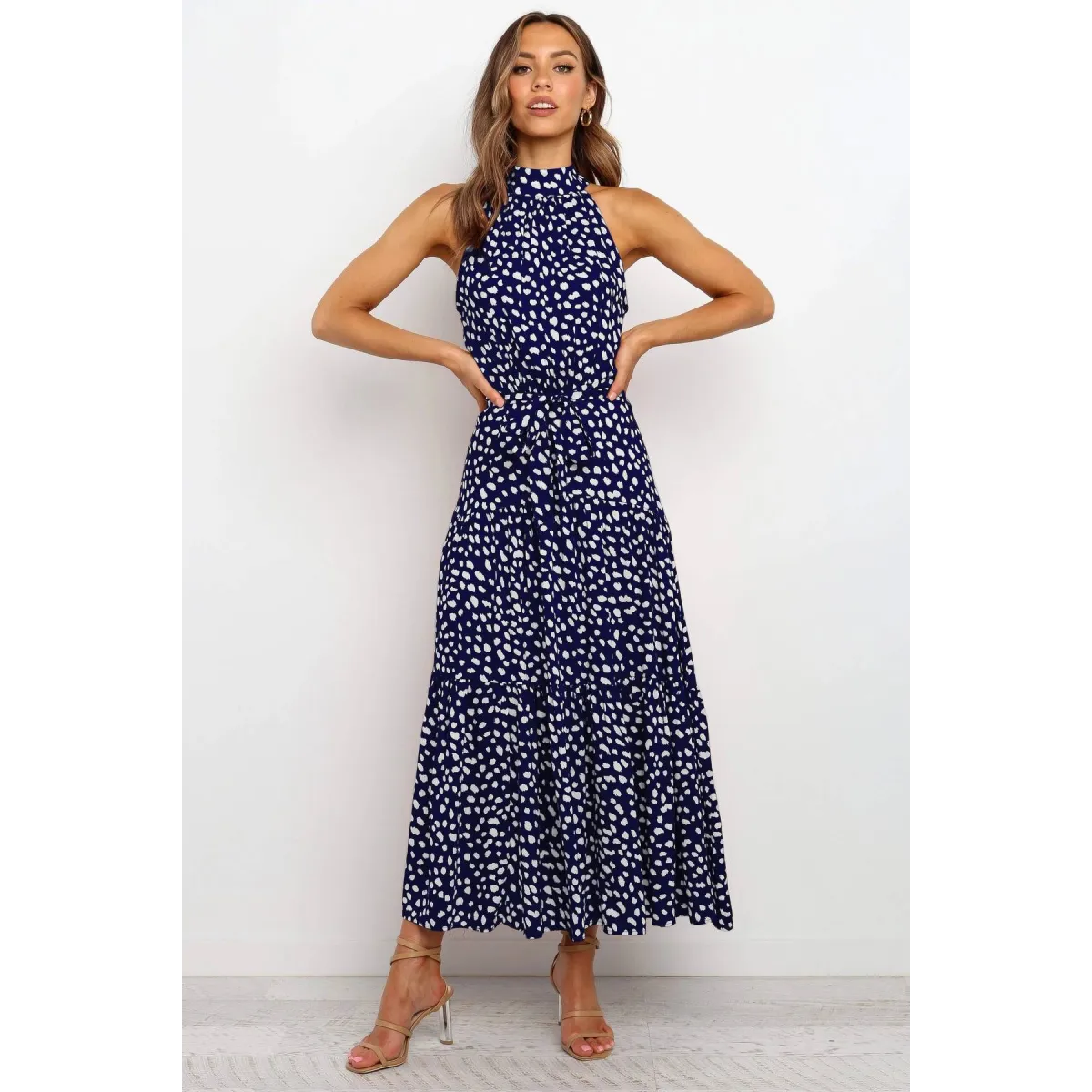 Polka Dot Halter Dress