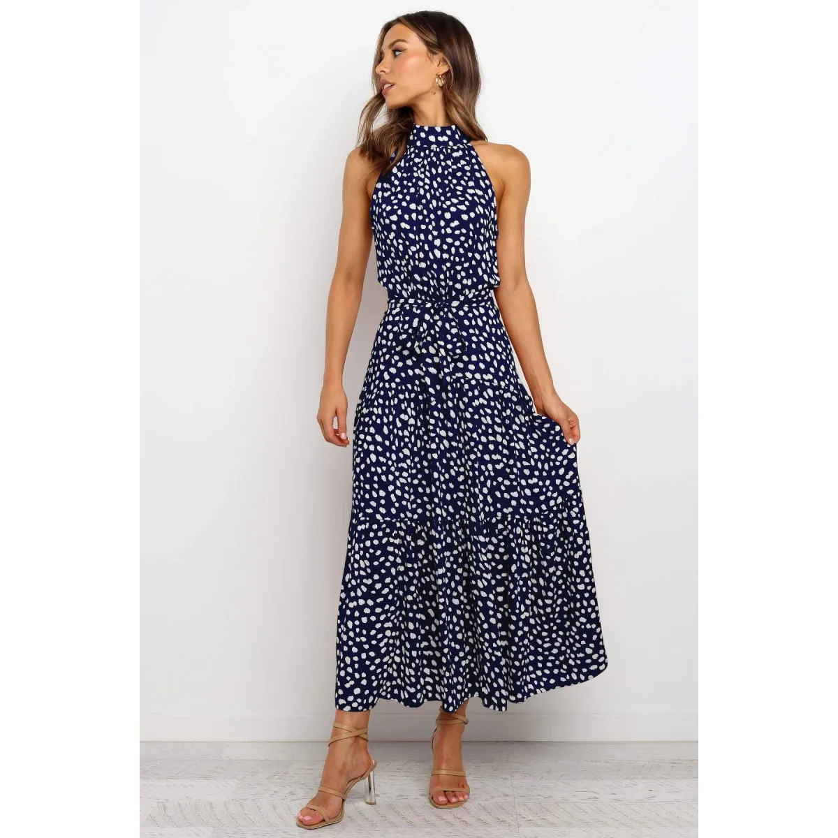 Polka Dot Halter Dress