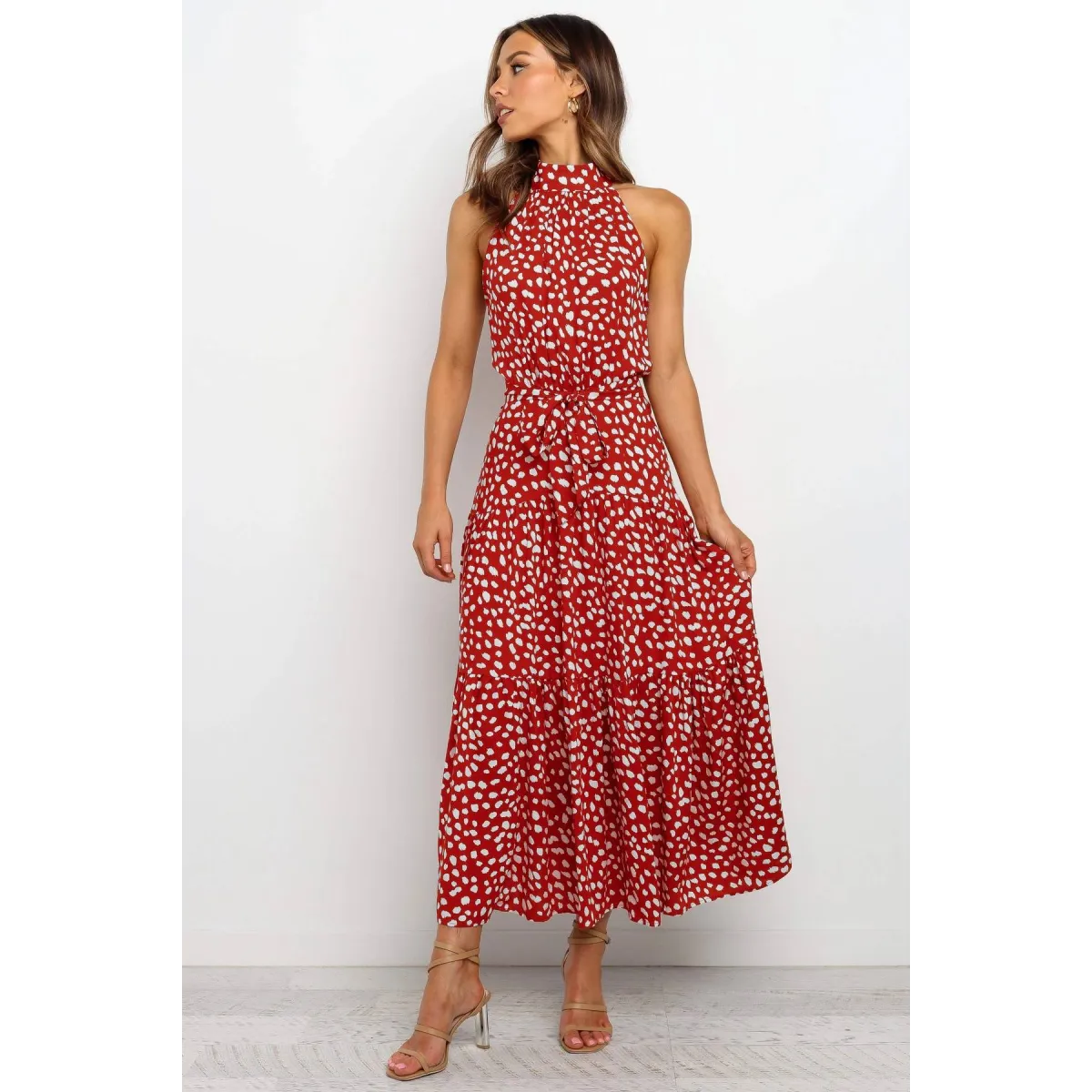 Polka Dot Halter Dress