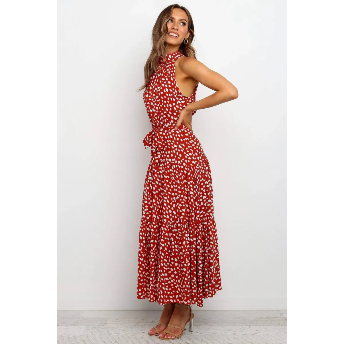 Polka Dot Halter Dress