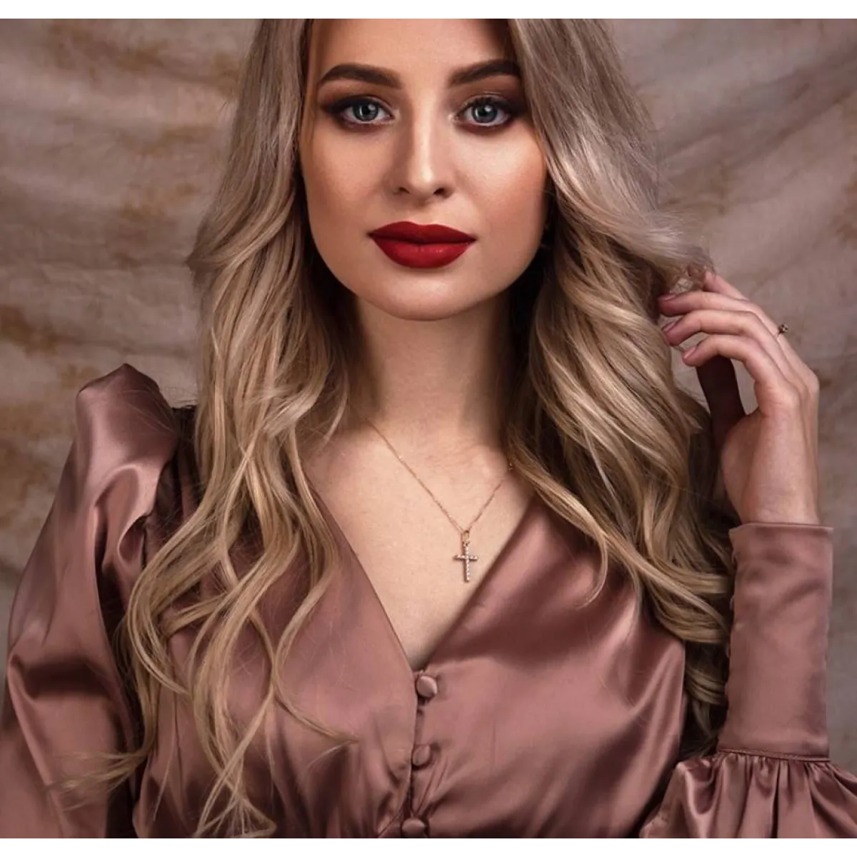 Satin Puff Sleeve Dress