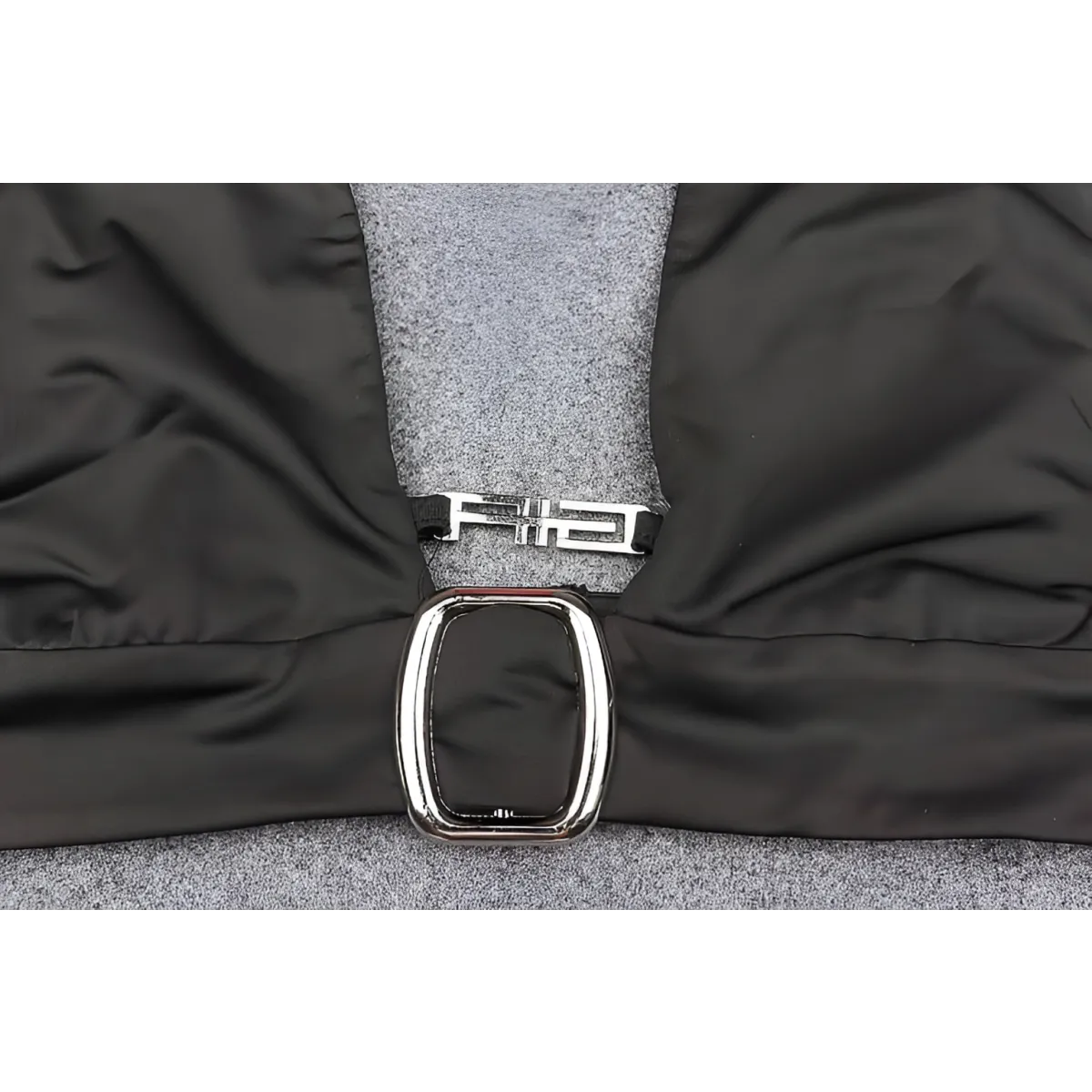 Punk Black Halter Tops