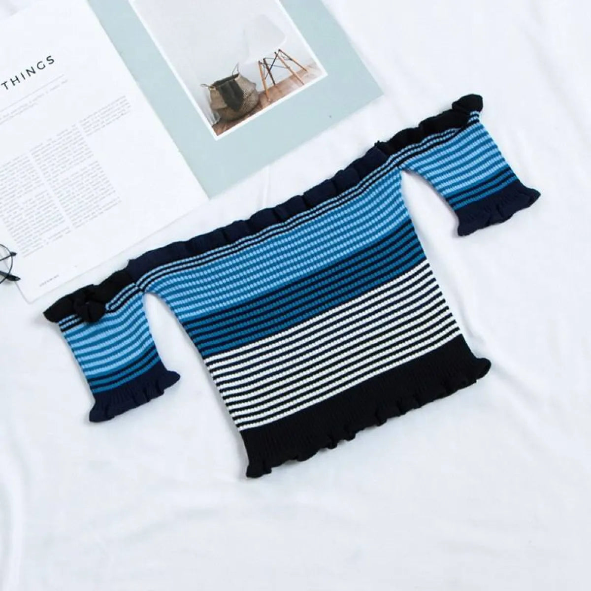 Rainbow Striped Crop Top