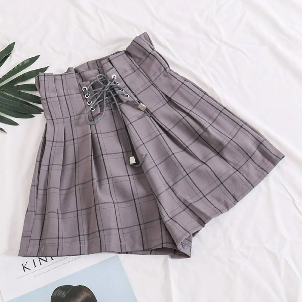 Ribbon Tie High Waist Shorts