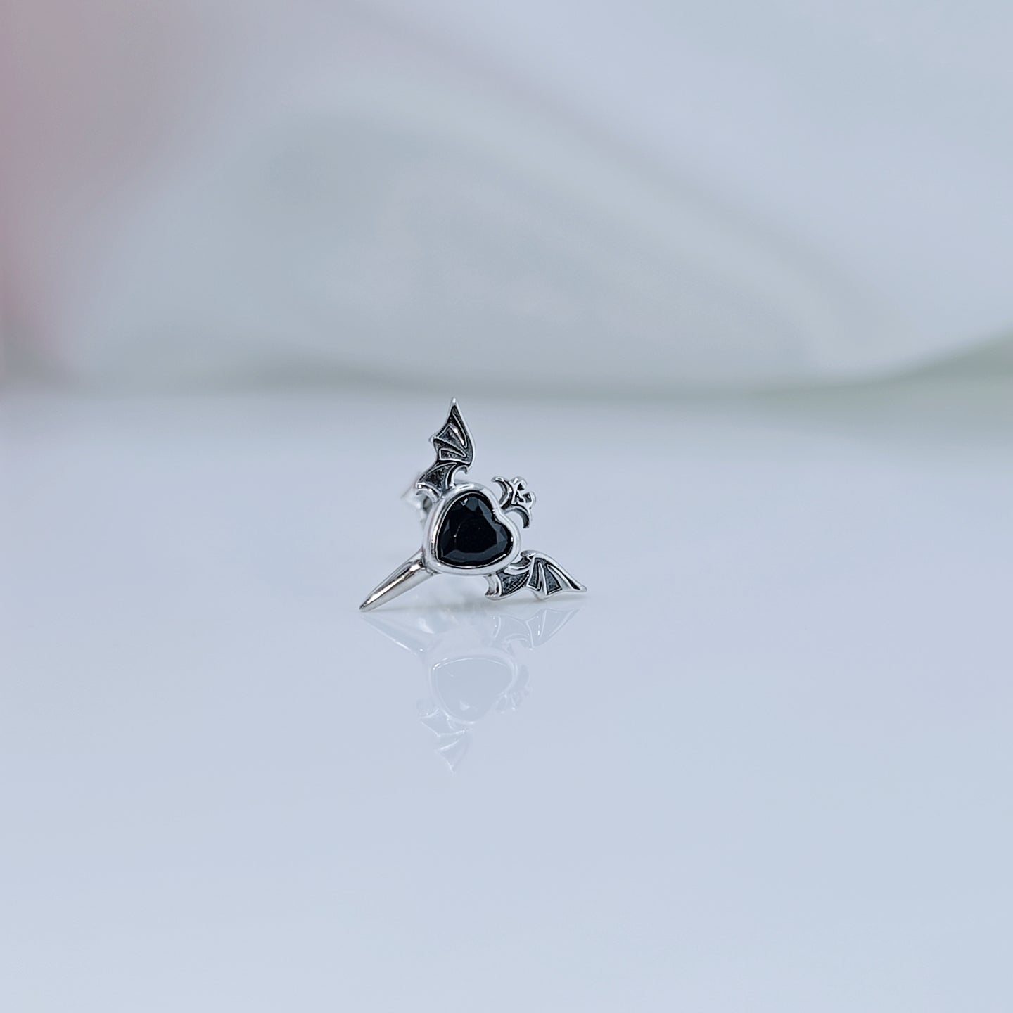 Gothic Black Diamond Earrings