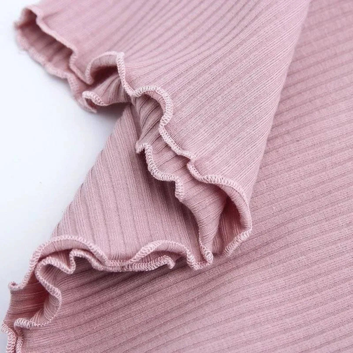 Ruffle Trim Crop Top