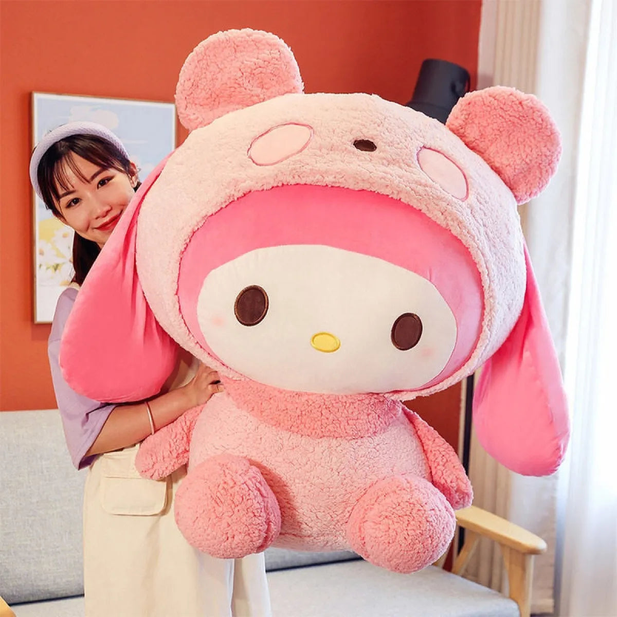 Oversized Sanrio Mymelody Panda Plushie