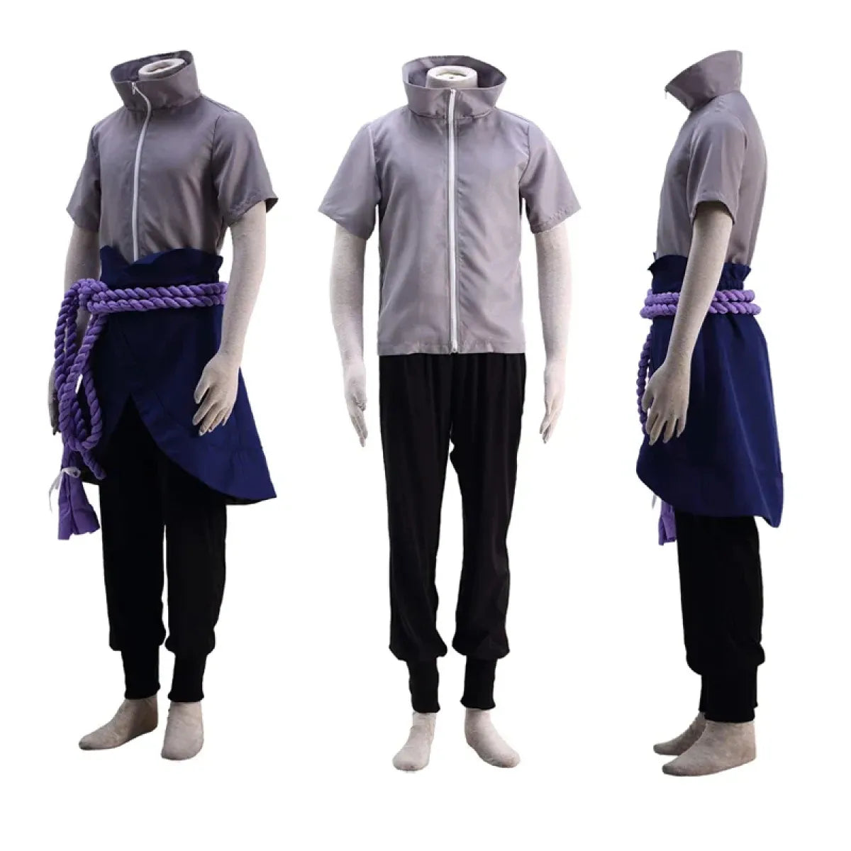 Sasuke Uchiha Cosplay Costume – Naruto Shippuden Outfit with Rope