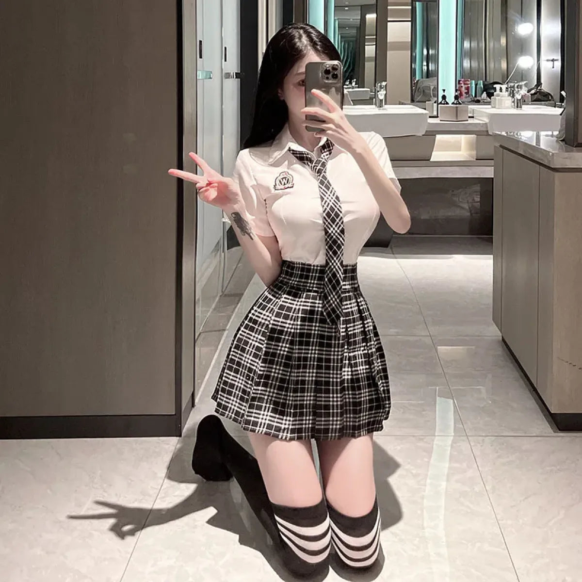 School Girl Uniform Lingerie Set