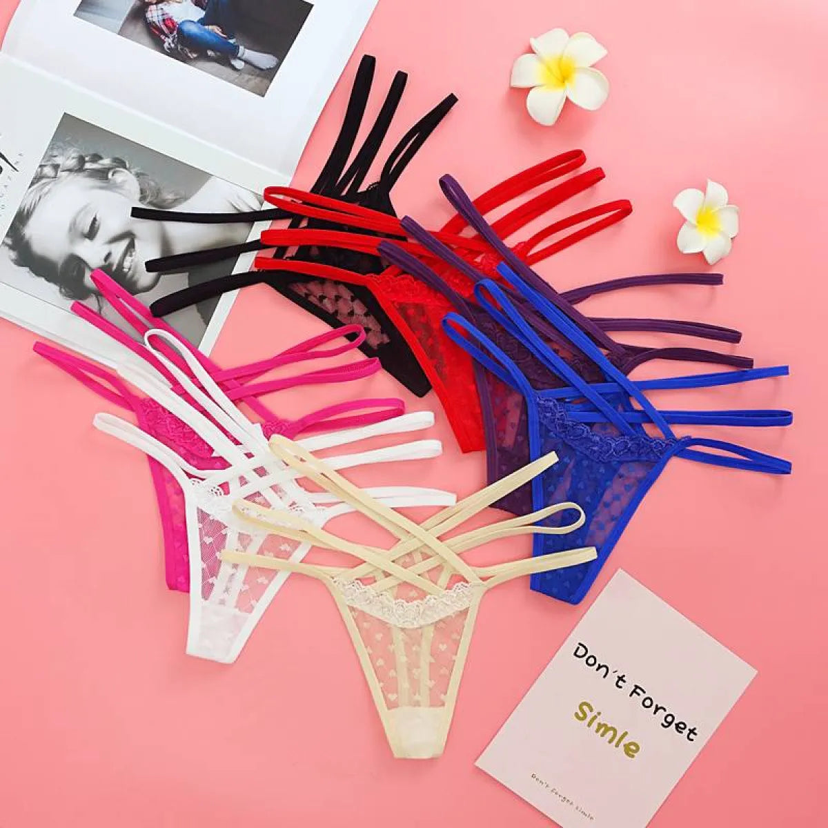 Seamless Elastic Thongs