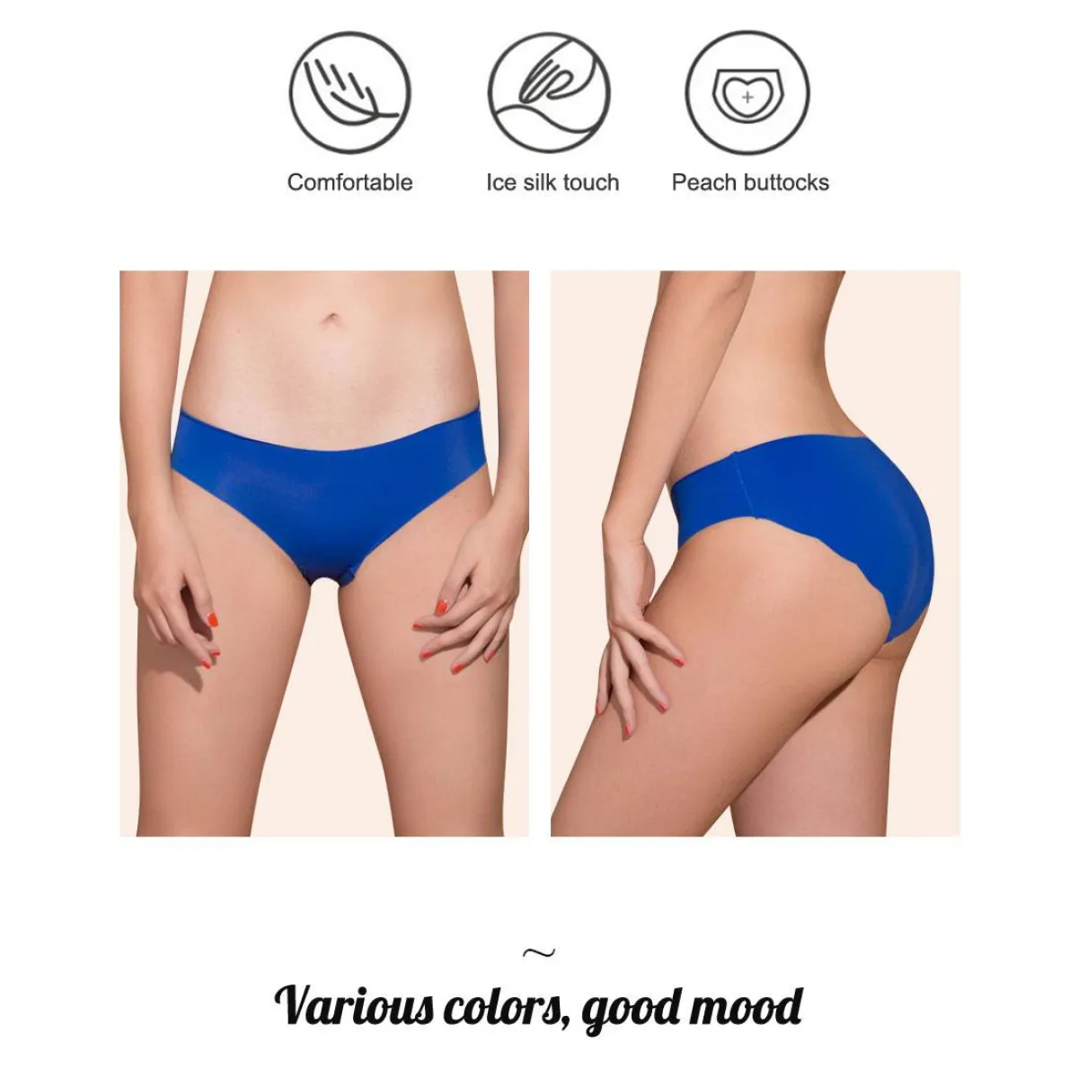 Low-Rise Seamless Panties Set - 3 Pcs