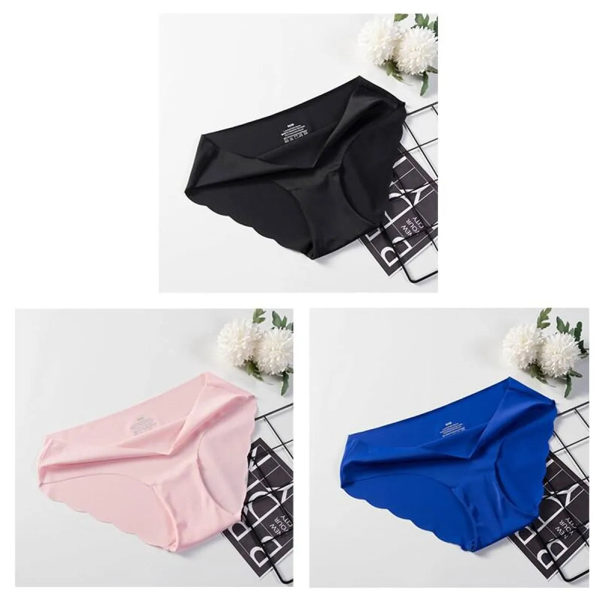 Low-Rise Seamless Panties Set - 3 Pcs