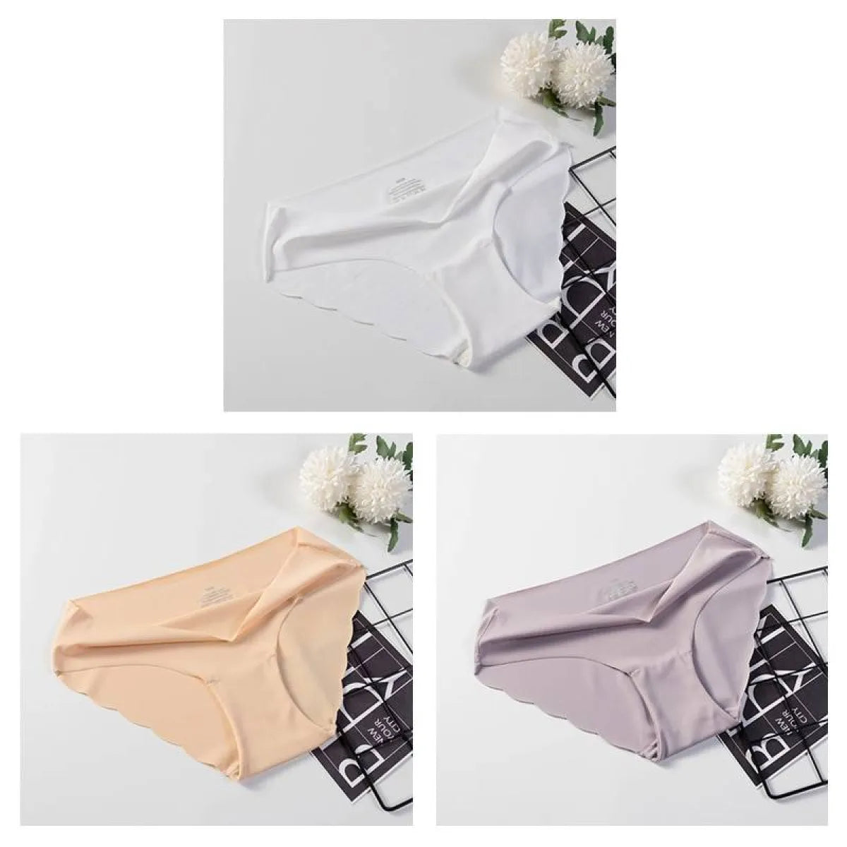 Low-Rise Seamless Panties Set - 3 Pcs