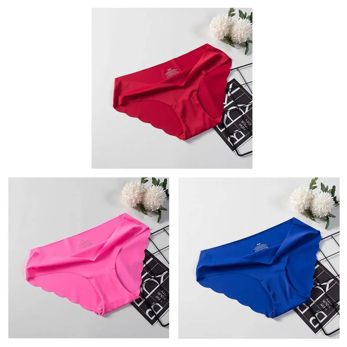 Low-Rise Seamless Panties Set - 3 Pcs