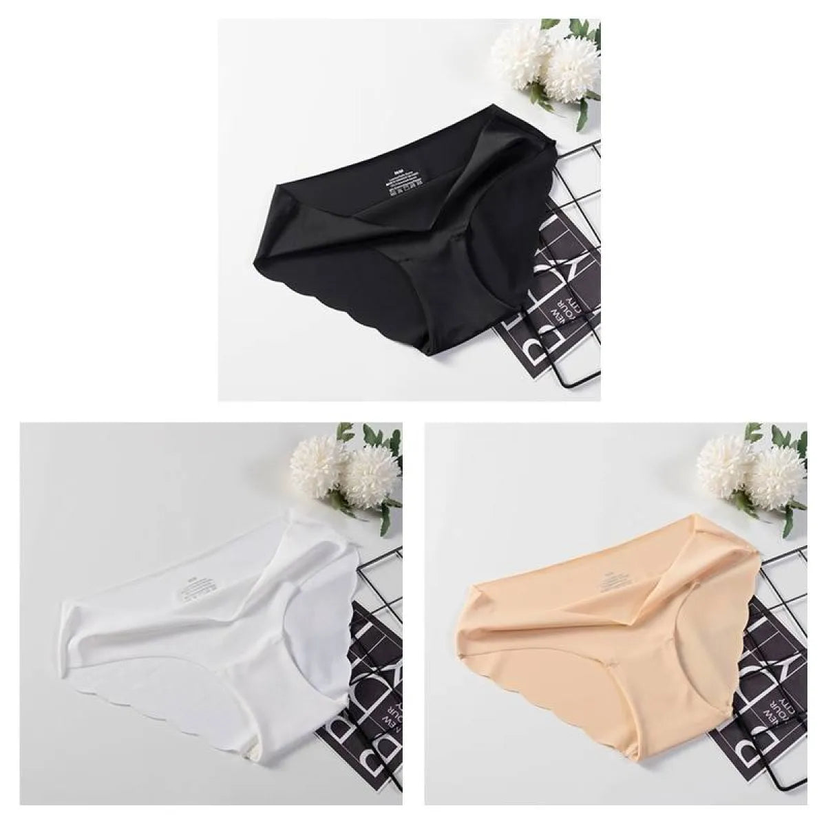 Low-Rise Seamless Panties Set - 3 Pcs