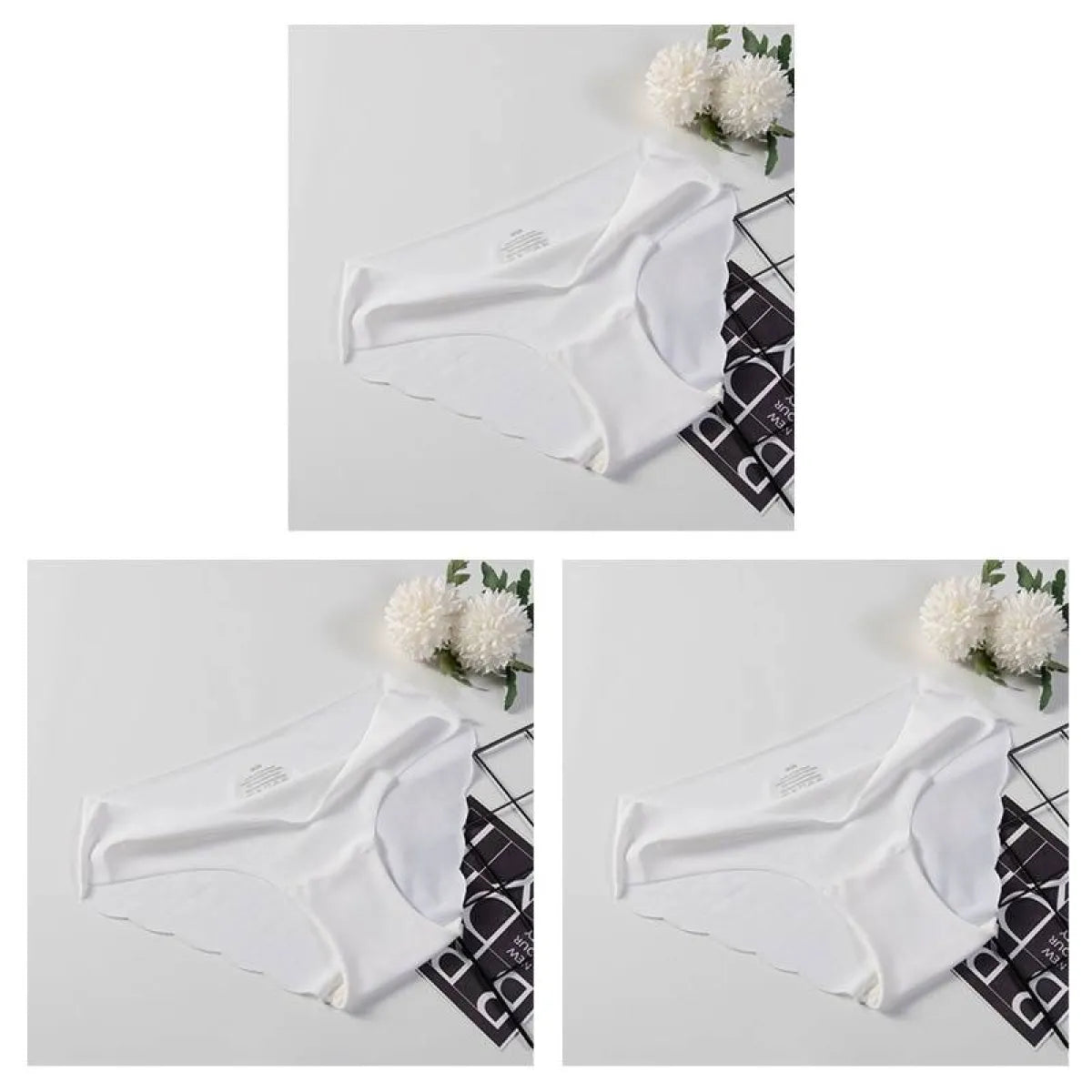 Low-Rise Seamless Panties Set - 3 Pcs