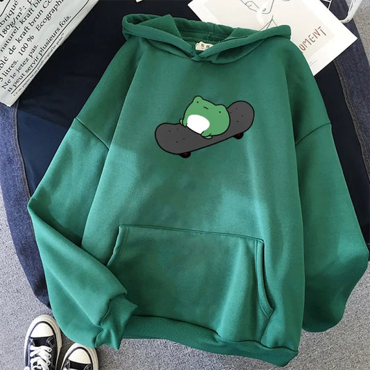Skateboard Frog Vibes Hoodie