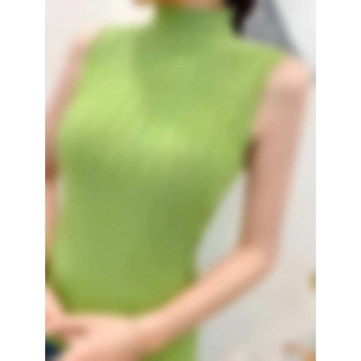 Solid Knitted Vest Tank Tops