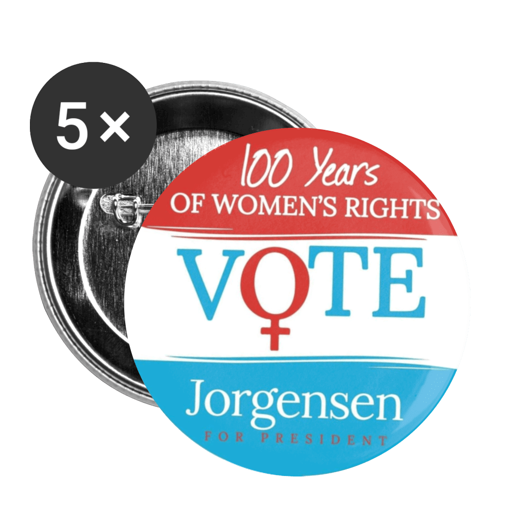 100 Years of Womens Rights Buttons large 2.2'' (5-pack)