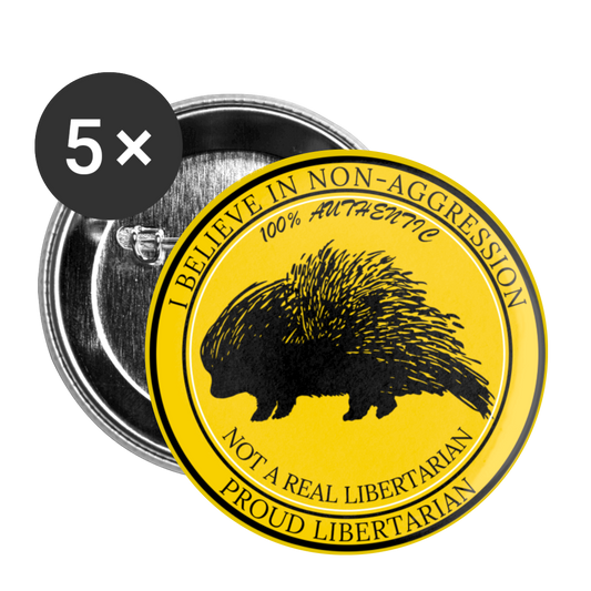100% Authentic Not a Real Libertarian Buttons small 1'' (5-pack)