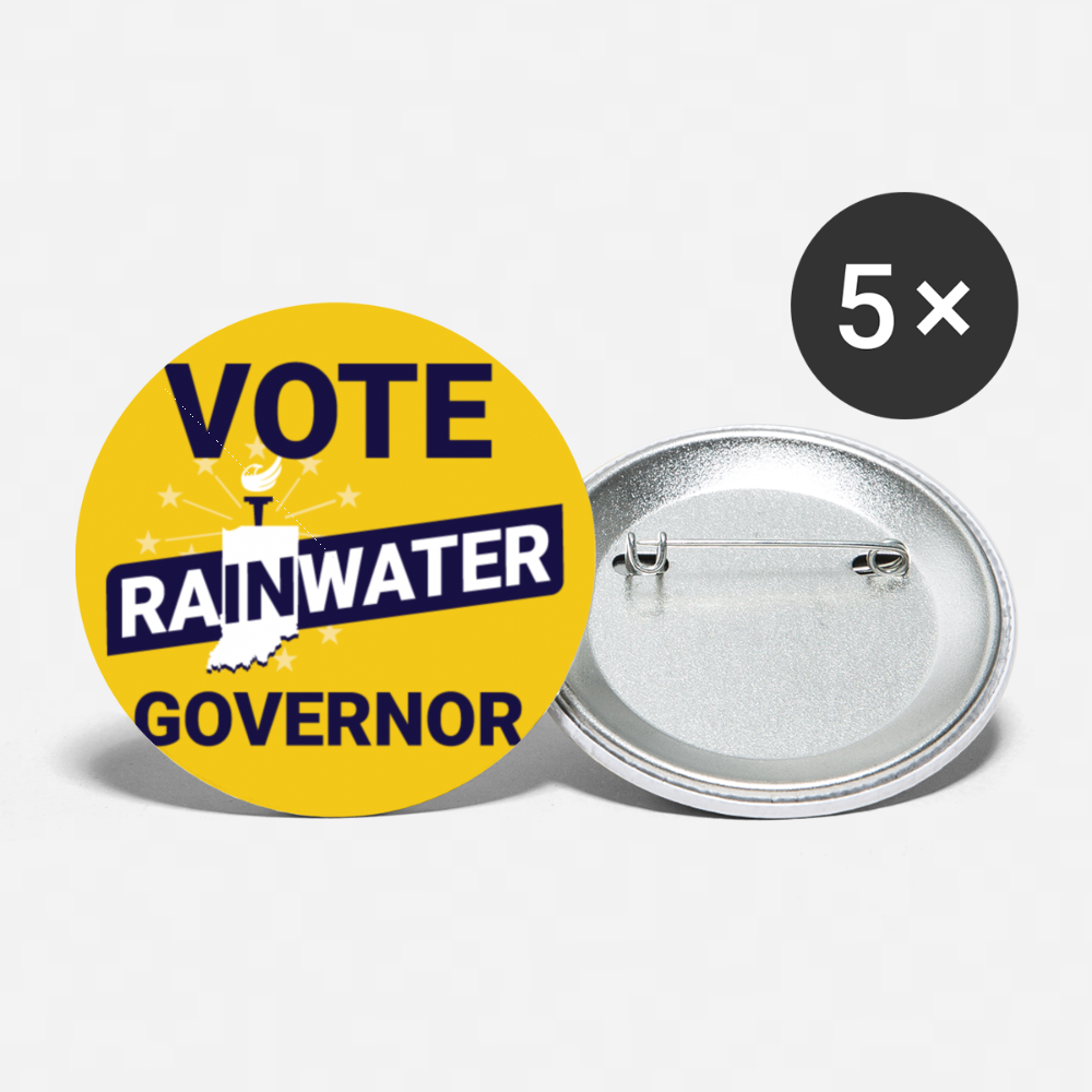 VOTE Rainwater Governor Buttons (Gold) small 1'' (5-pack)