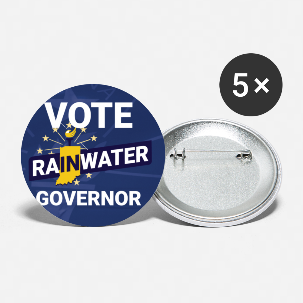 VOTE Rainwater Governor Buttons (Blue) small 1'' (5-pack)