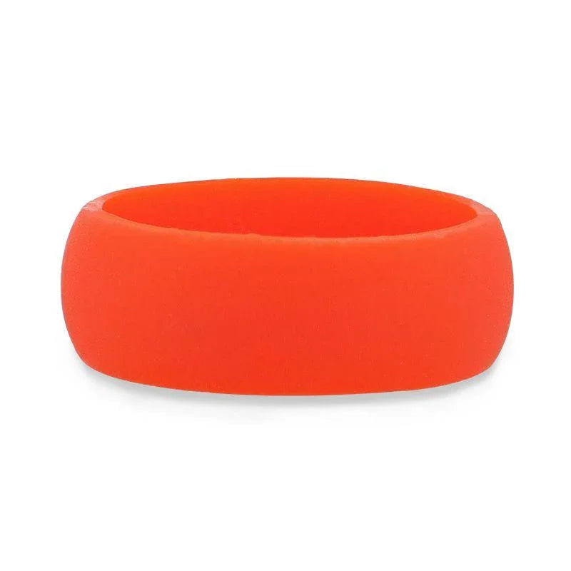 TROPICANA Silicone Ring for Men and Women Orange Comfort Fit Hypoallergenic Thorsten - 8mm