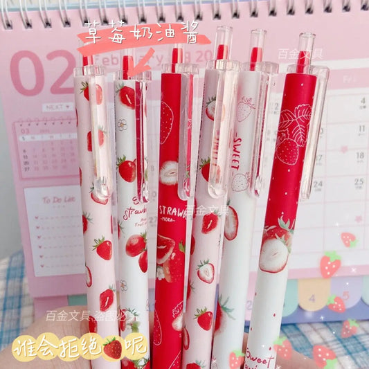 3 Pc Strawberry Gel Pen