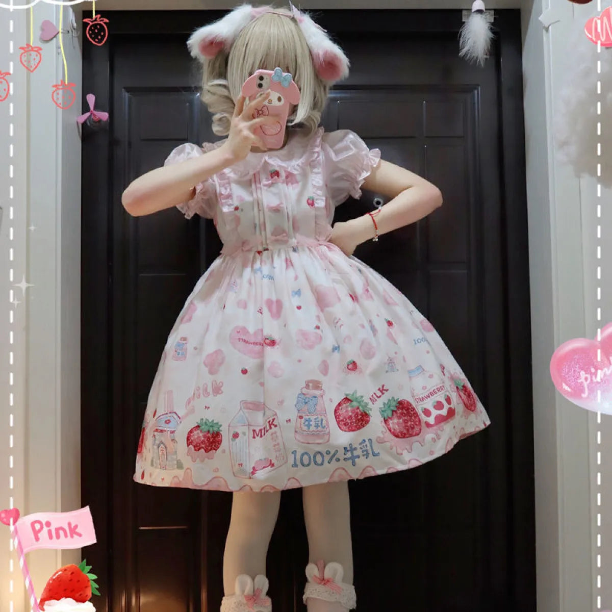 Strawberry Milk Lolita Dress