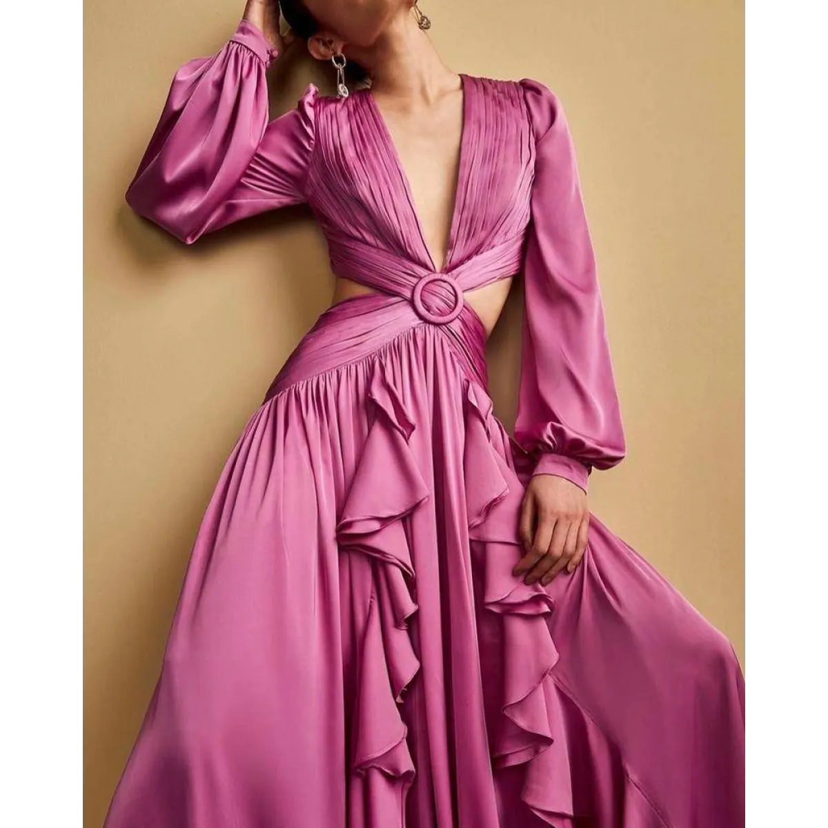 Stylish Wrap Dress With Tie Waist