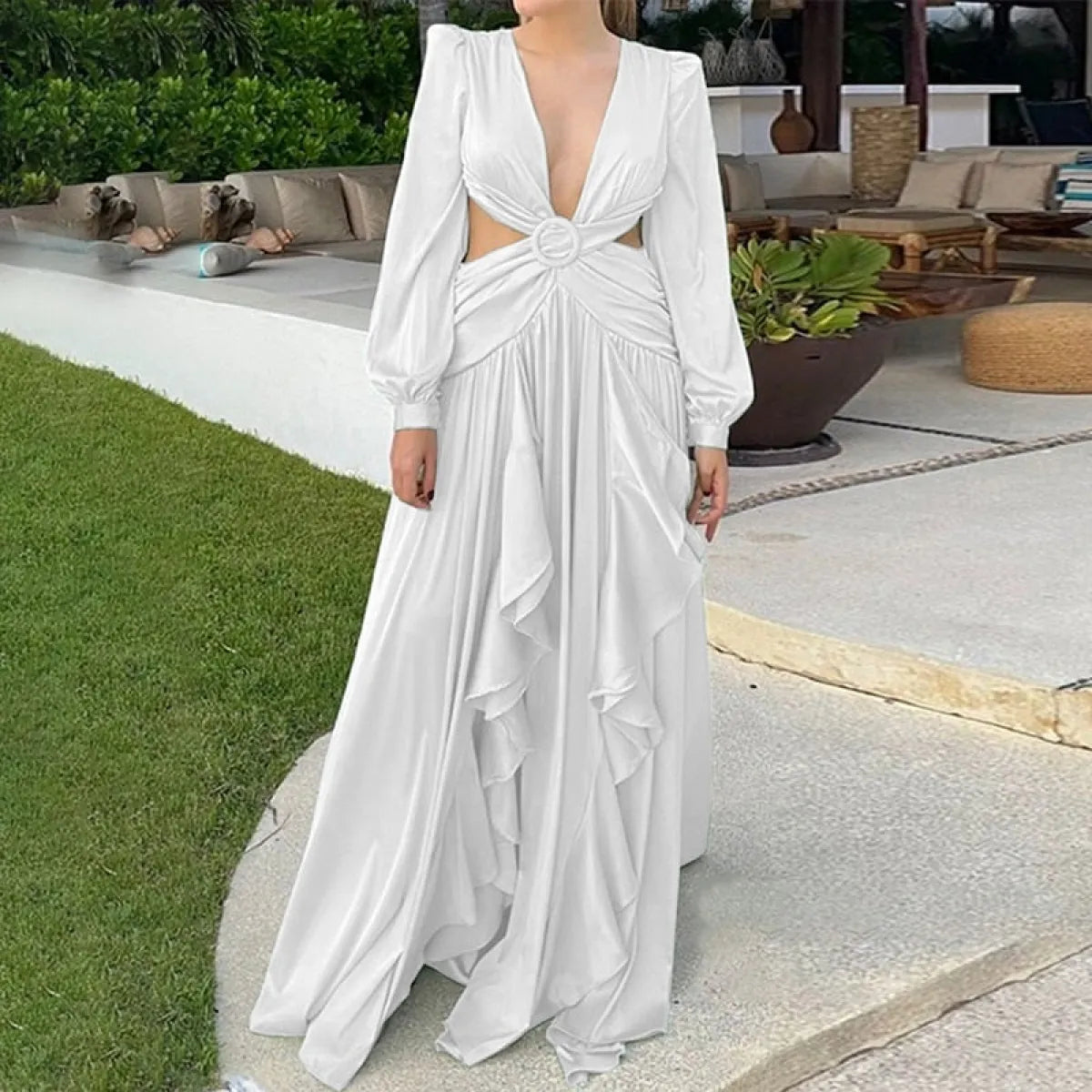 Stylish Wrap Dress With Tie Waist