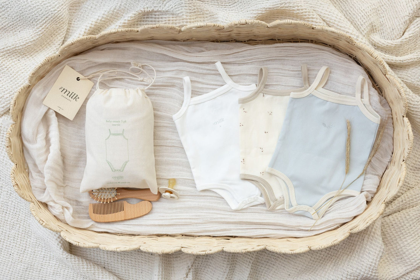 Milk Powder Blue Baby Boy Onesies