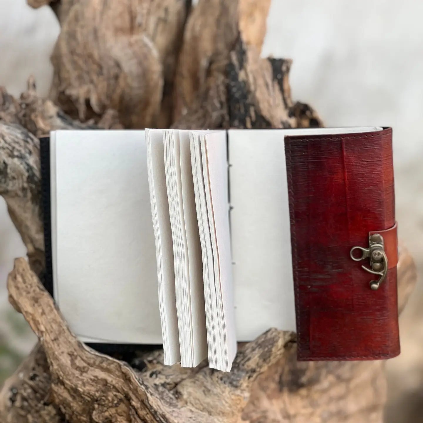 Leather Journal Blank Vintage Notebook
