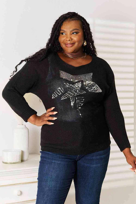Shimmering sequin dolman sweater