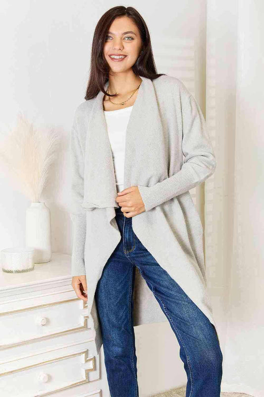 Luxurious pocketed duster cardigan