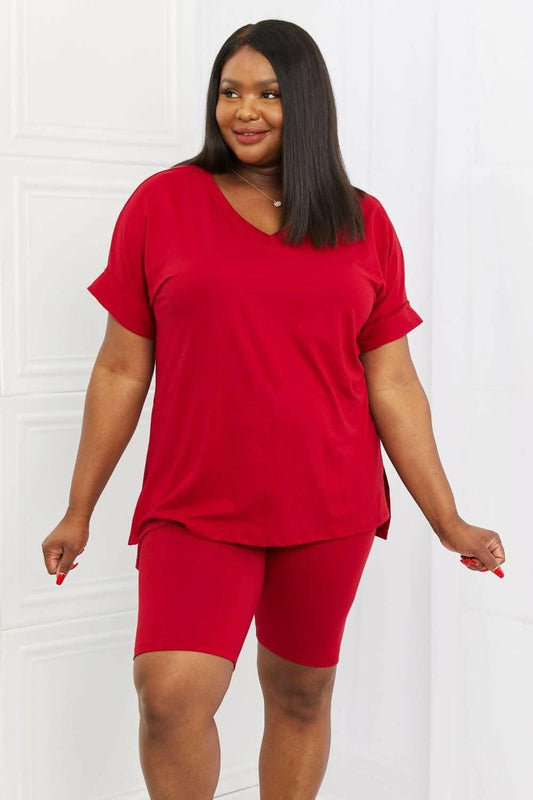Burgundy lounge set by Zenana