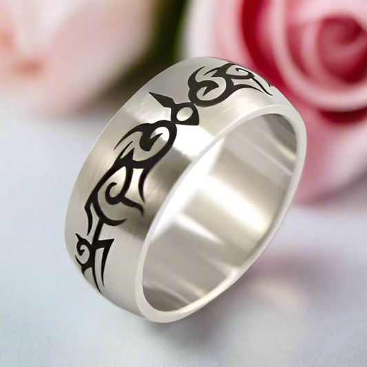 Tribal Design Gothic Men's Ring Band