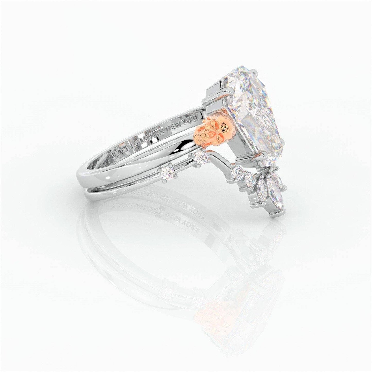 True Love Rings- 14k White Gold Limited Coffin Cut Diamond Rings