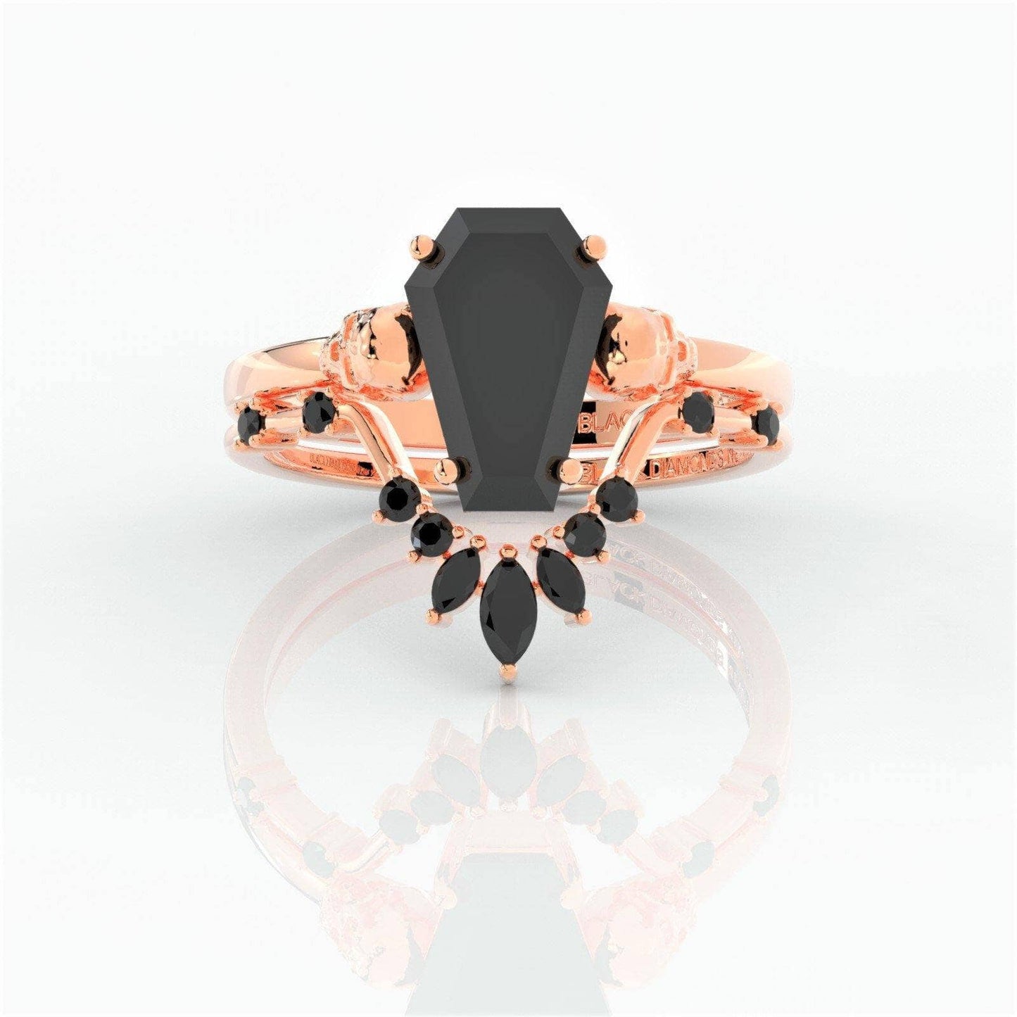 True Love Rings- 14k White Gold Limited Coffin Cut Diamond Rings