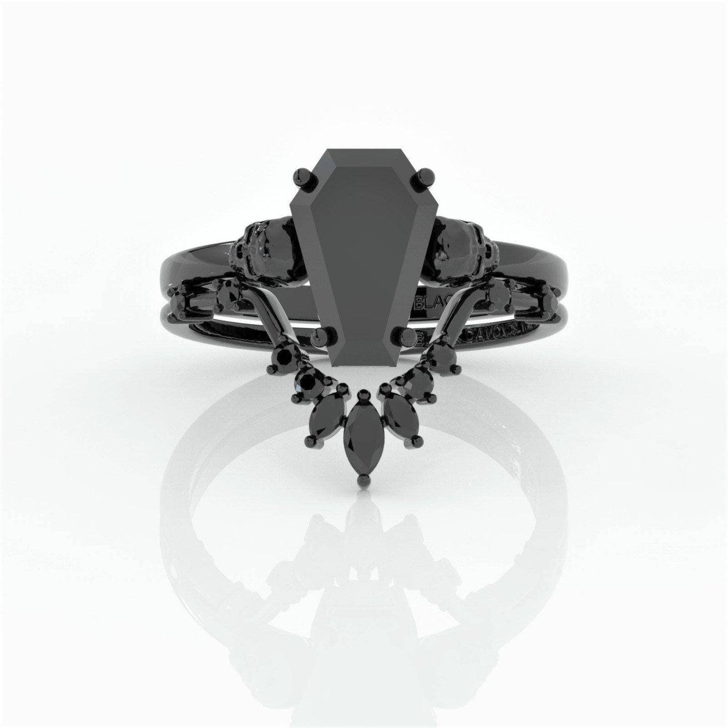 True Love Rings- 14k White Gold Limited Coffin Cut Diamond Rings