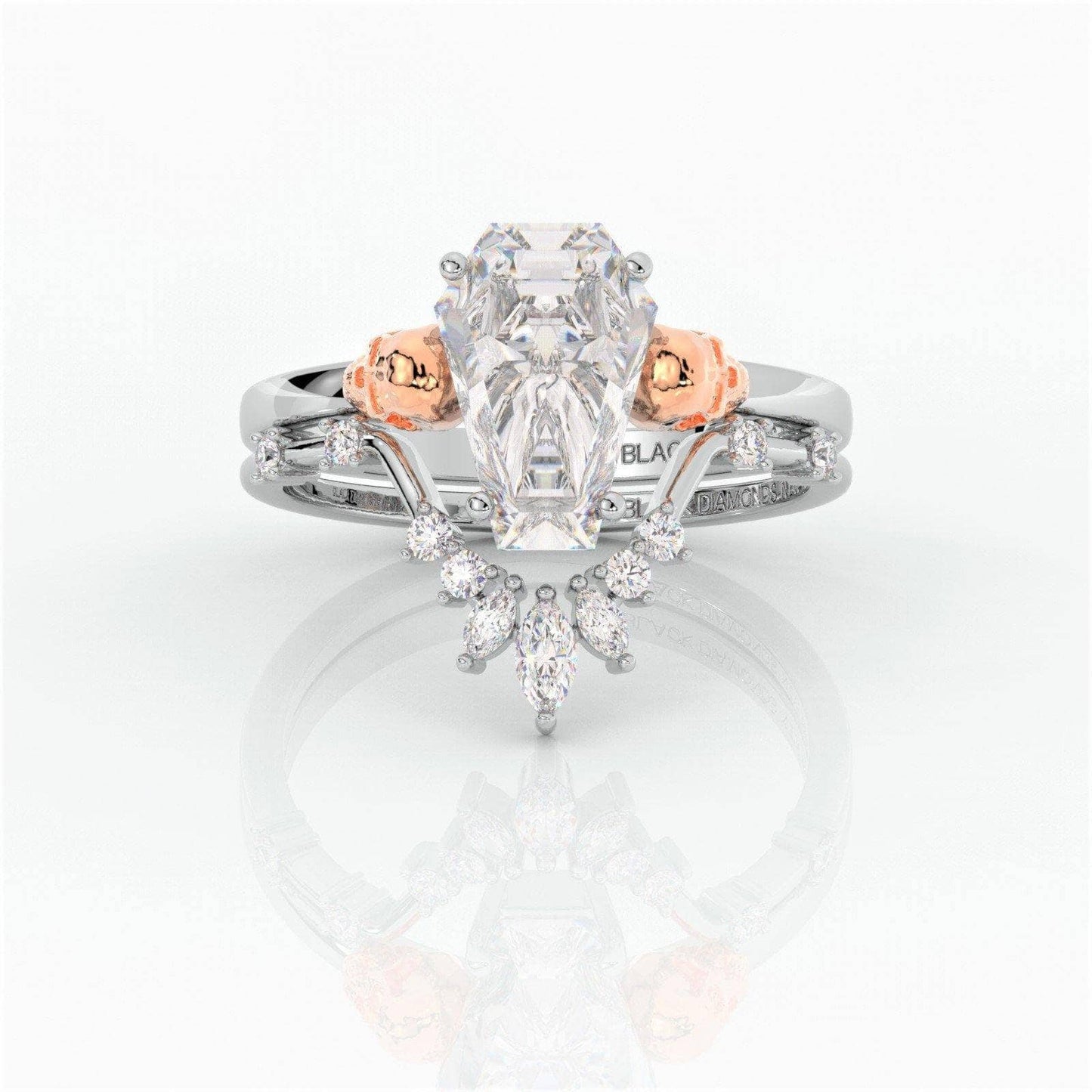 True Love Rings- 14k White Gold Limited Coffin Cut Diamond Rings