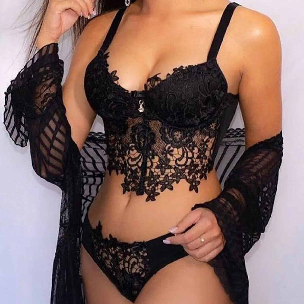 Sexy Two Pieces Lace Set