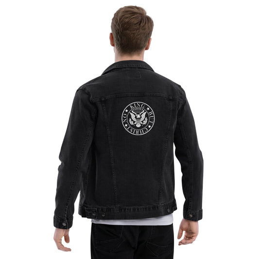 Anarchochristian Embroidered Unisex denim jacket