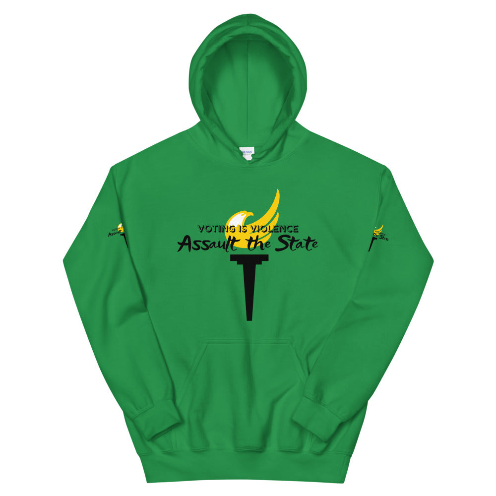 Voting is Violence - Assault the State Alaska LP Unisex Hoodie