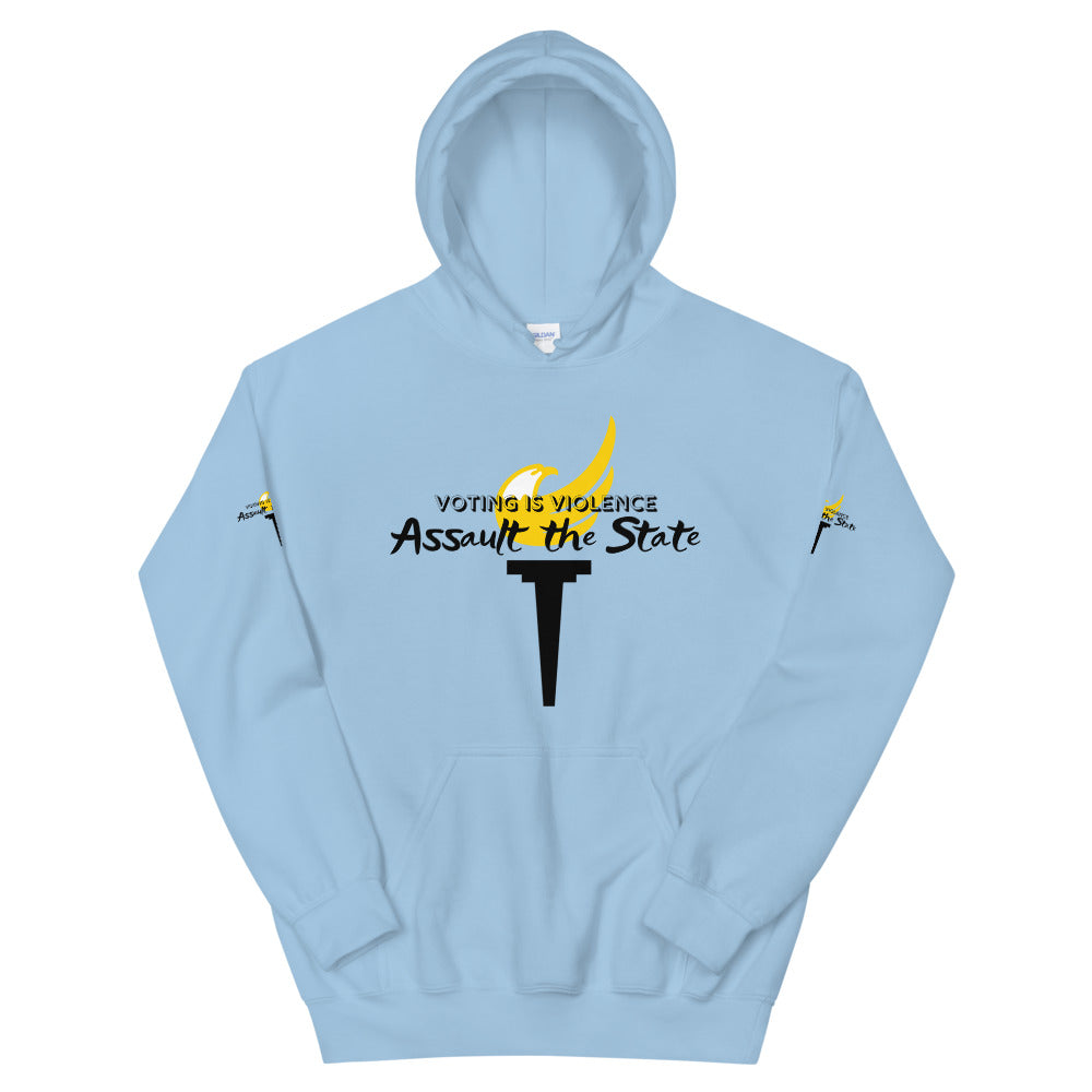 Voting is Violence - Assault the State Alaska LP Unisex Hoodie